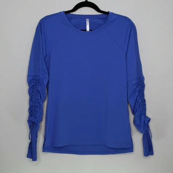 FABLETICS • Cashel Long Sleeve Athleisure Blue Top - Picture 2 of 7